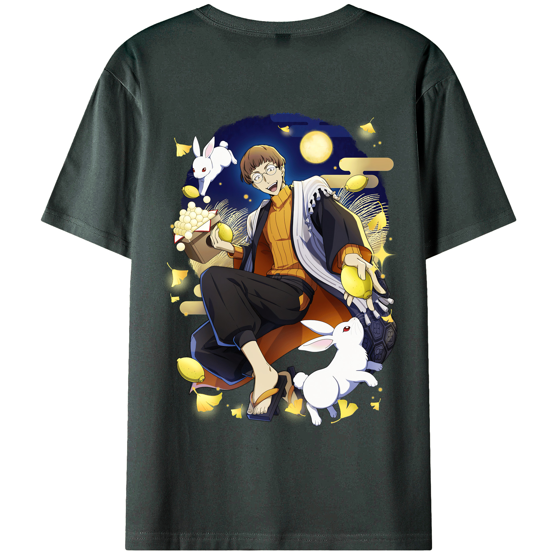 （画像用） 文豪ストレイドッグス Bungo Stray Dogs 綿100％ メンズ半袖Tシャツ（バックプリント） 通気性